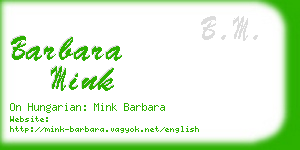 barbara mink business card